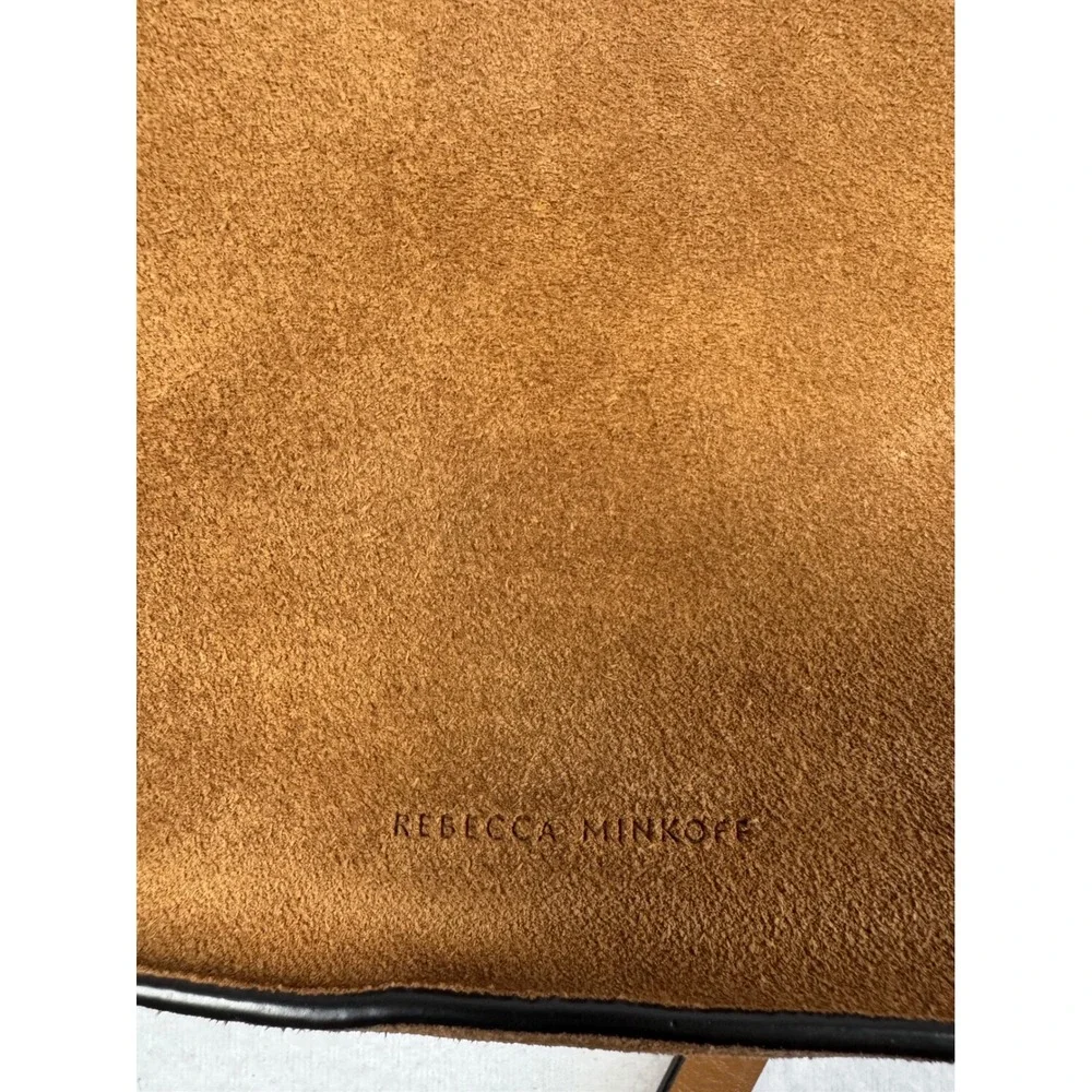 Western Boho Rebecca Minkoff Womens Small Crossbody Bag Cognac‎ Suede Whipstitch